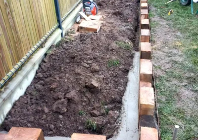 2ème partie chantier aménagement paysagers à Riec-sur-Belon