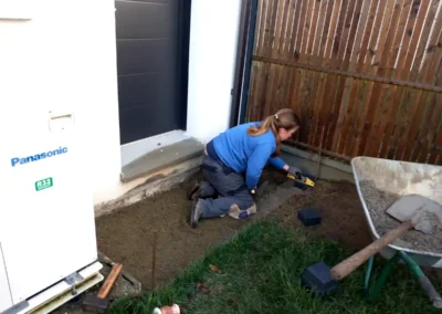 Terrassement des allées avant pour des pavés